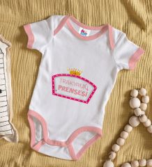 BK Kids Trakyanın Prensesi Tasarımlı Pembe Bebek Body Zıbın-1