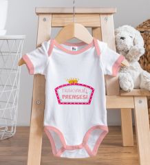 BK Kids Trakyanın Prensesi Tasarımlı Pembe Bebek Body Zıbın-1