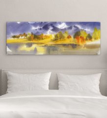 BK Gift Yatak Odası Konseptli Panorama Kanvas Tablo 100x35cm-5
