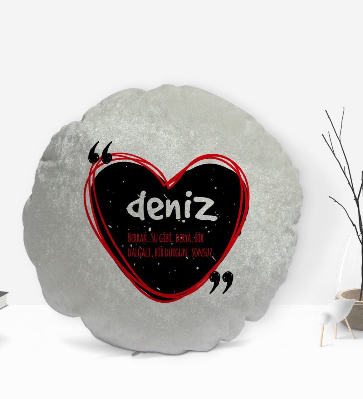 Kişiye Özel İsimli Anlamlı Dekoratif Kırlent Yastık-5