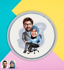Kişiye Özel Sevgililer Karikatürlü Dev Boy Haribo Minis Kovası (10gx100adet) Model 59