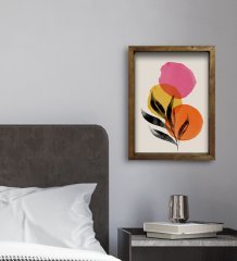 BK Gift Otel Odası Konseptli Doğal Masif Ahşap Çerçeveli Tablo 45x65cm-89