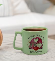 BK Gift Kişiye Özel Sevgili İsimli Pastel Yeşil Middle Kupa Bardak, Arkadaşa Hediye, Ev Hediyesi, Doğum Günü Hediyesi, Ofis Hediyesi-3