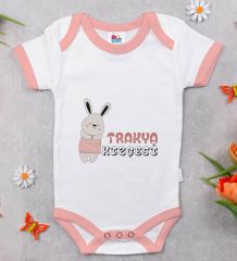 BK Kids Trakya Kızçesi Tasarımlı Pembe Bebek Body Zıbın-1