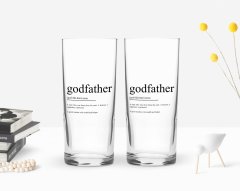 BK Home Renkli Baskılı Godfather Baba Tasarımlı İkili Rakı Bardağı Seti-14
