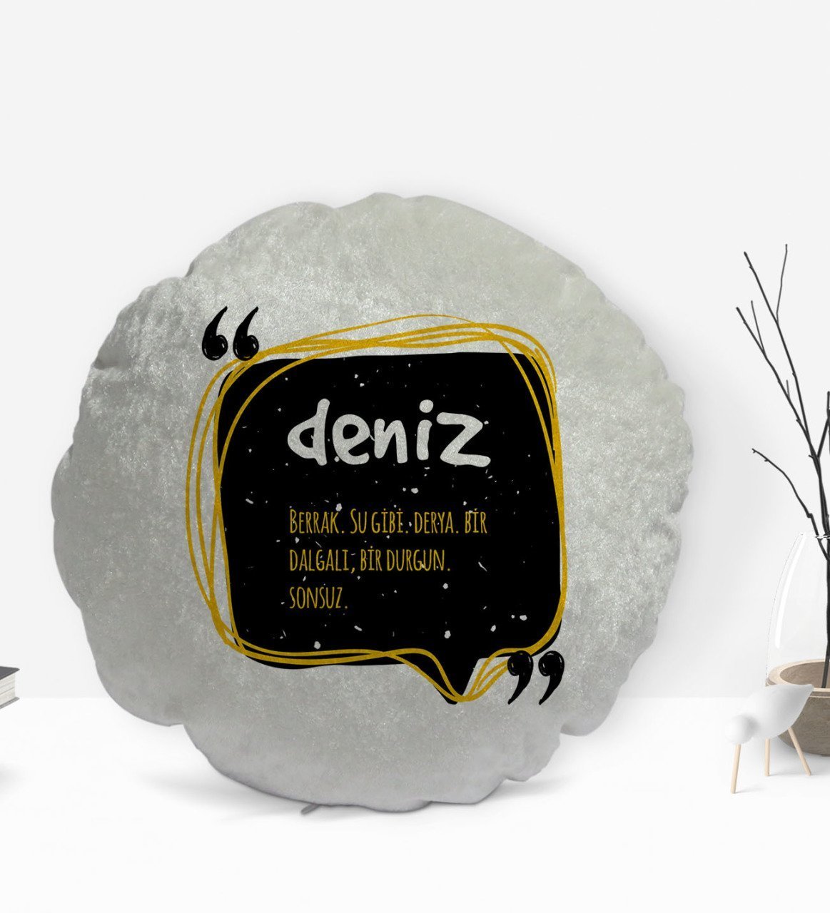 Kişiye Özel İsimli Anlamlı Dekoratif Kırlent Yastık-4