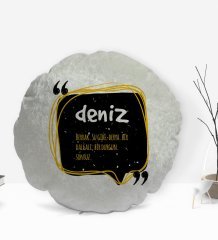 Kişiye Özel İsimli Anlamlı Dekoratif Kırlent Yastık-4