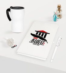 Kişiye Özel Avukat Temalı Beyaz Defter Kalem ve Termos Mug Seti  - 3