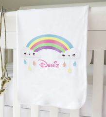 BK Kids Kişiye Özel İsimli Bebek Battaniye ve Yastık Hediye Seti, Yeni Doğan Bebek Hediyesi, Bebek Uyku Seti-2