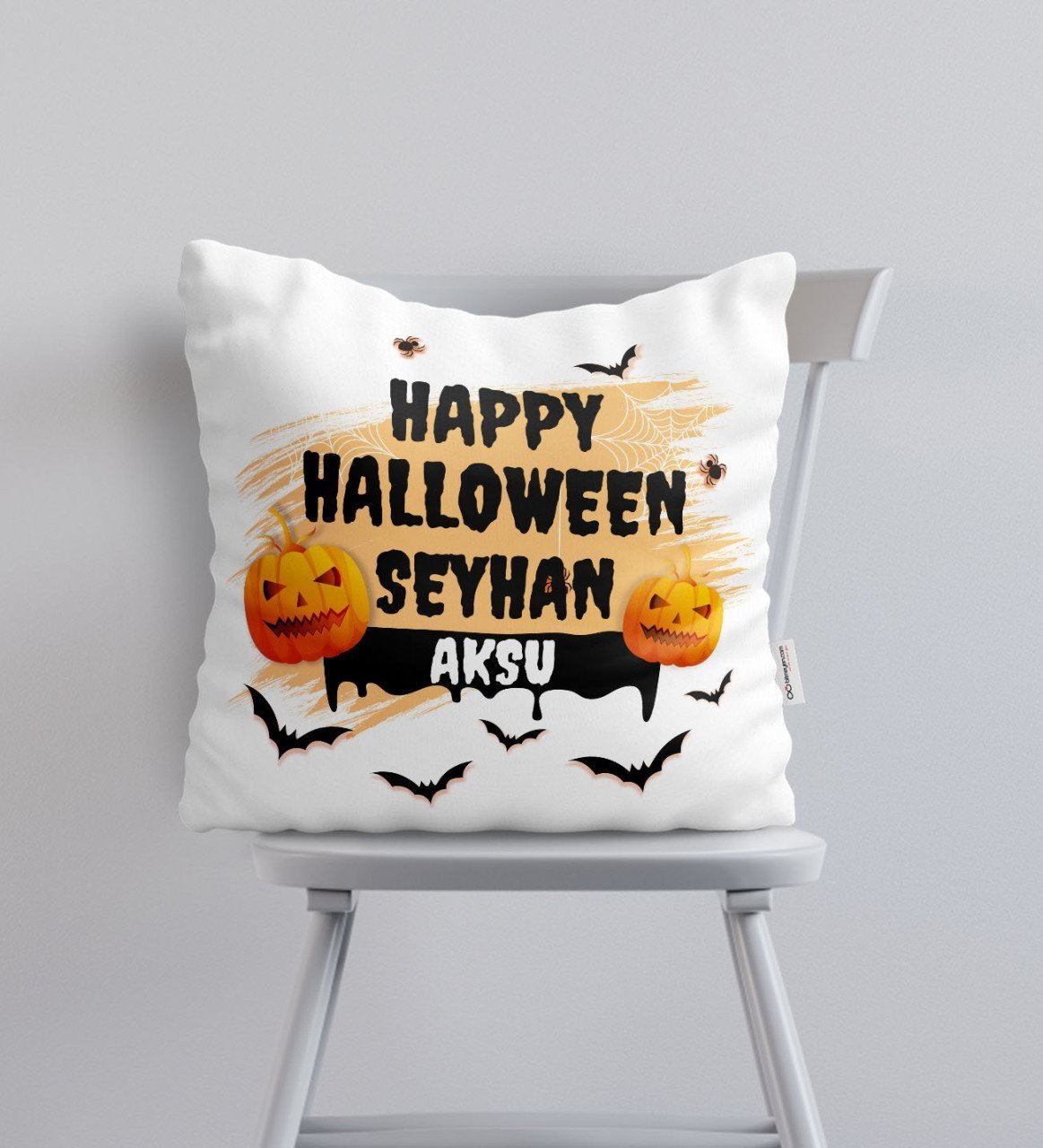 Kişiye Özel Happy Halloween Tasarımlı Yastık-16