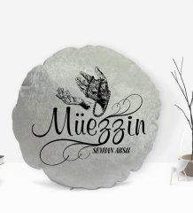 Kişiye Özel İsimli Müezzin Tasarımlı Dekoratif Kırlent Yastık-2