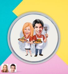 Kişiye Özel Sevgililer Karikatürlü Dev Boy Haribo Minis Kovası (10gx100adet) Model 57