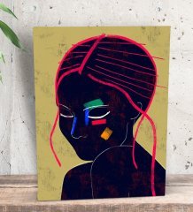 BK Gift Color Of Woman Tasarımlı Dekoratif Mini Kanvas Tablo 15x20cm-4