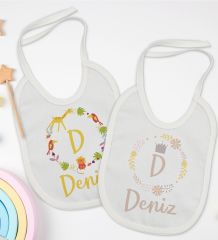 BK Kids Kişiye Özel İsimli 2’li Beyaz Mama Önlüğü-1