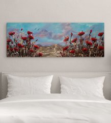 BK Gift Yatak Odası Konseptli Panorama Kanvas Tablo 100x35cm-2