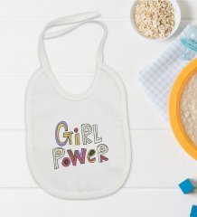 BK Kids Girl Power Tasarımlı Bebek Mama Önlüğü - Model 1