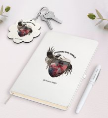 Kişiye Özel Jandarma Özel Harekat Beyaz Defter Kalem Ve Anahtarlık Hediye Seti