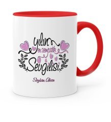 Kişiye Özel Yılın En Sempatik Sevgilisi Kırmızı Kupa Bardak