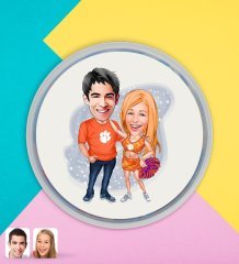 Kişiye Özel Sevgililer Karikatürlü Dev Boy Haribo Minis Kovası (10gx100adet) Model 54
