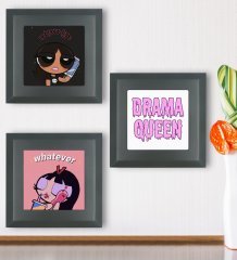 BK Gift 3’lü Ahşap Çerçeveli Taş Duvar Dekoru-22