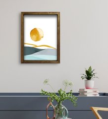 BK Gift Otel Odası Konseptli Doğal Masif Ahşap Çerçeveli Tablo 30x40cm-33