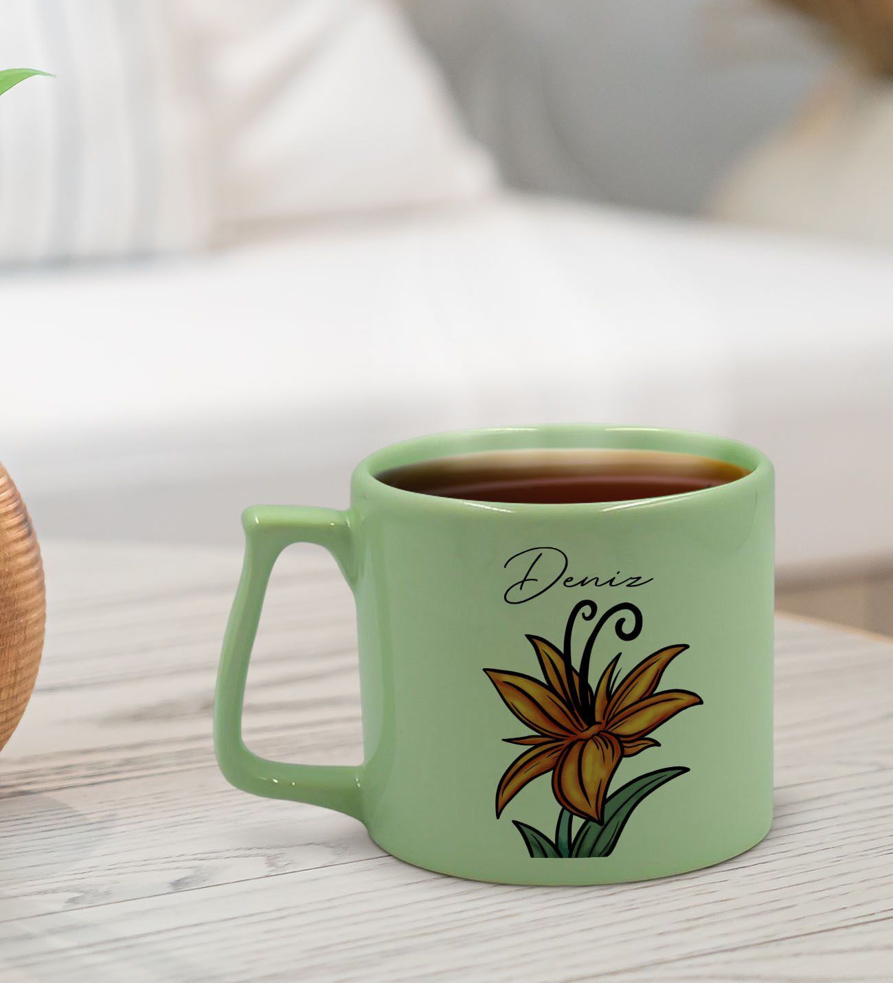 BK Gift Kişiye Özel İsimli Pastel Yeşil Middle Kupa Bardak, Arkadaşa Hediye, Ev Hediyesi, Doğum Günü Hediyesi, Ofis Hediyesi-20