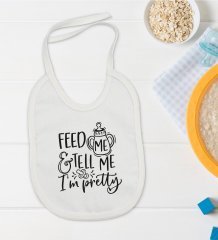 BK Kids Im Pretty Tasarımlı Bebek Mama Önlüğü - Model 1