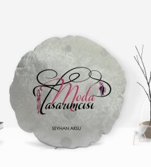 Kişiye Özel İsimli Moda Tasarımcısı Tasarımlı Dekoratif Kırlent Yastık-3