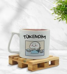 Bk Gift Tükendim Tasarımlı Middle Beyaz Kupa Bardak