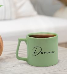 BK Gift Kişiye Özel İsimli Pastel Yeşil Middle Kupa Bardak, Arkadaşa Hediye, Ev Hediyesi, Doğum Günü Hediyesi, Ofis Hediyesi-19
