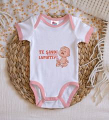 BK Kids Te Şindi Koparacam Tasarımlı Pembe Bebek Body Zıbın-1