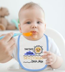BK Kids Kişiye Özel Dayı ve Amca Tasarımlı 2’li Mavi Mama Önlüğü-1