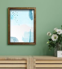 BK Gift Otel Odası Konseptli Doğal Masif Ahşap Çerçeveli Tablo 30x40cm-31