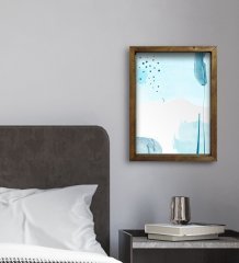 BK Gift Otel Odası Konseptli Doğal Masif Ahşap Çerçeveli Tablo 30x40cm-31