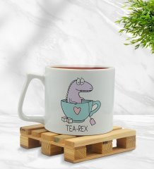 Bk Gift Tea Rex Tasarımlı Middle Beyaz Kupa Bardak