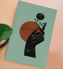BK Gift Kişiye Özel İsimli Yeşil Sert Kapaklı Defter ve Middle Kupa Seti, Arkadaşa Hediye, Yeni İş Hediyesi, Doğum Günü Hediyesi-3
