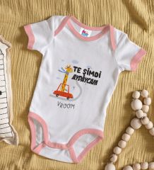 BK Kids Te Şimdi Tasarımlı Pembe Bebek Body Zıbın-1