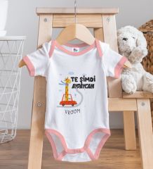 BK Kids Te Şimdi Tasarımlı Pembe Bebek Body Zıbın-1
