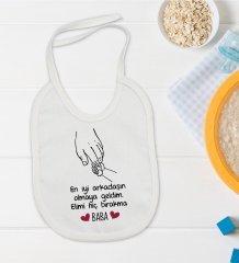 BK Kids En İyi Arkadaşın Olmaya Geldim Tasarımlı Bebek Mama Önlüğü - Model 1