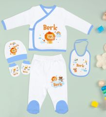 BK Kids Kişiye Özel Mavi Yeni Doğan Hastane Çıkışı, Anne-Bebek Günlüğü, Bebek Body Zıbın, 10 Parça Bebek Hediye Seti-2
