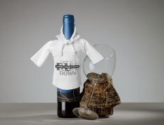 BK Gift Fcuk Tasarımlı Mini Beyaz İçki Şişesi Tişörtü , Viski, Şarap, Votka, Rakı Şişesi Tişörtü-2