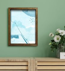BK Gift Otel Odası Konseptli Doğal Masif Ahşap Çerçeveli Tablo 30x40cm-30