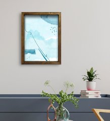 BK Gift Otel Odası Konseptli Doğal Masif Ahşap Çerçeveli Tablo 30x40cm-30