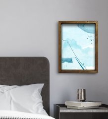 BK Gift Otel Odası Konseptli Doğal Masif Ahşap Çerçeveli Tablo 30x40cm-30