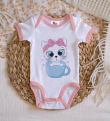 BK Kids Kişiye Özel Pembe Bebek Body Zıbın - Model 118