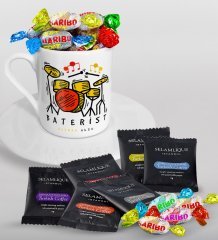 Kişiye Özel Baterist Türk Kahvesi Fincanı Selamlique Karışık Türk Kahvesi ve Haribo Şeker Hediye Seti-2