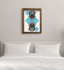 BK Gift Yatak Odası Konseptli Doğal Masif Ahşap Çerçeveli Tablo-108