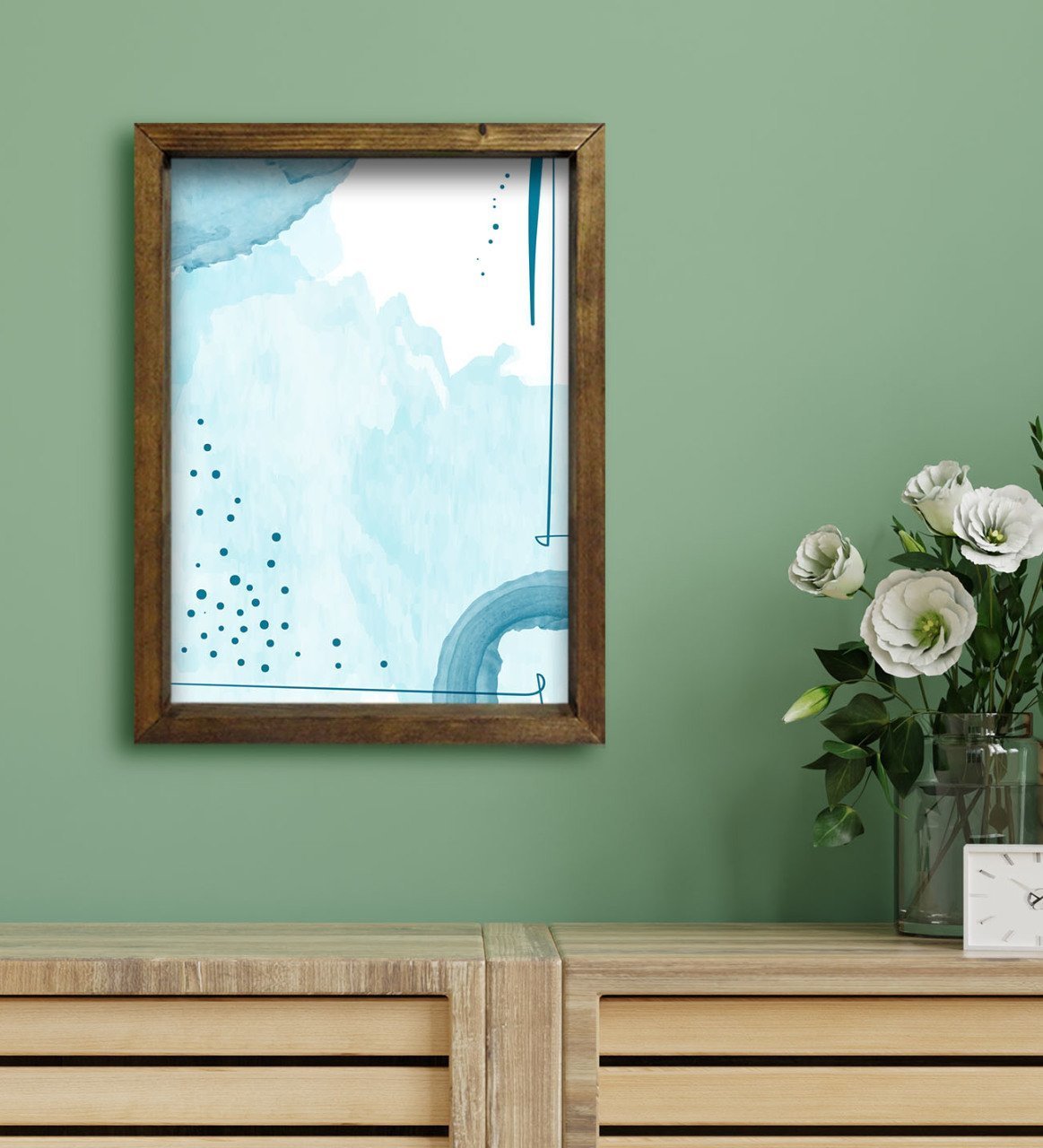 BK Gift Otel Odası Konseptli Doğal Masif Ahşap Çerçeveli Tablo 30x40cm-29