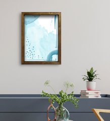 BK Gift Otel Odası Konseptli Doğal Masif Ahşap Çerçeveli Tablo 30x40cm-29