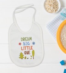 BK Kids Dream Big Little One Tasarımlı Bebek Mama Önlüğü - Model 1